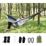 Hamac double avec protection contre les insectes pour plein air