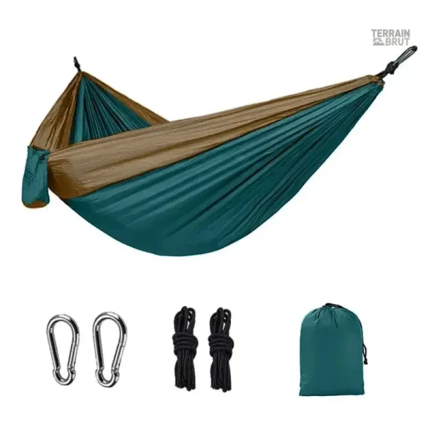 Hamac de survie en nylon, idéal pour les aventures en plein air
