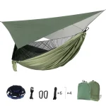 Hamac de survie avec moustiquaire et bâche