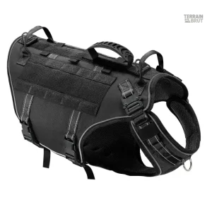 Harnais Chien Tactique Résistant et Confortable