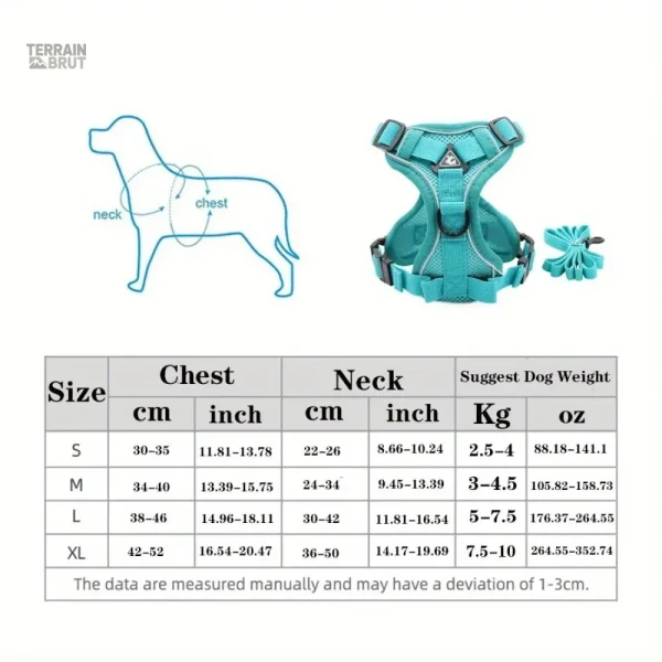 Harnais ajustable pour chien, conception tactique