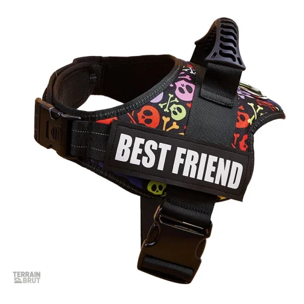 Harnais pour chien réglable avec patches - vue 3