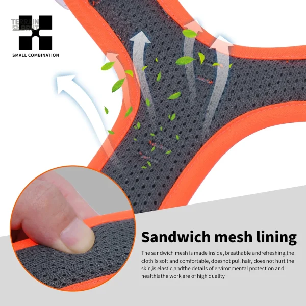 Harnais chien sans traction lumineux