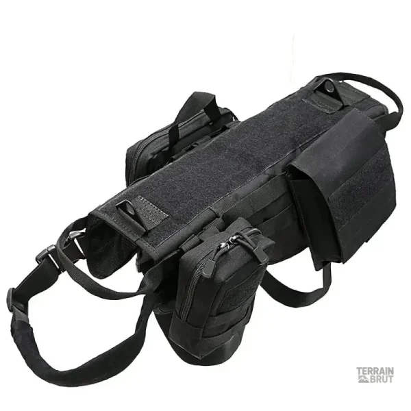 Harnais Tactique Militaire pour Chien avec Sac