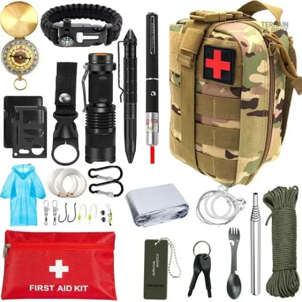 Survie en extérieur avec kit pratique