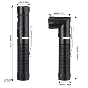 Lampe noire résistante, idéale pour les situations d'urgence