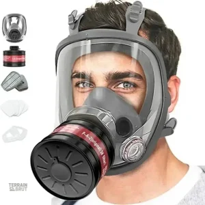 Masque de protection avec filtre pour environnements dangereux