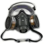 Masque à gaz avec lunettes intégrées pour protection respiratoire
