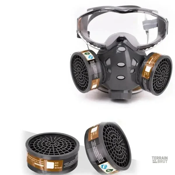 Masque à gaz offrant une vision claire et un confort optimal