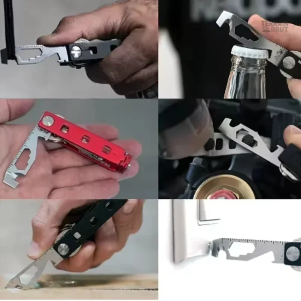 Accessoire de camping compact avec règle pour mesures