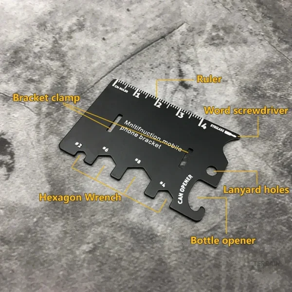 Outil en acier inoxydable pour activités de plein air et survie