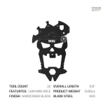 Outil 12 en 1 avec ouvre-bouteille pour EDC