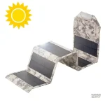 Panneau solaire de survie pliable avec design camo