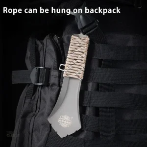 Pelle de survie légère avec corde antidérapante