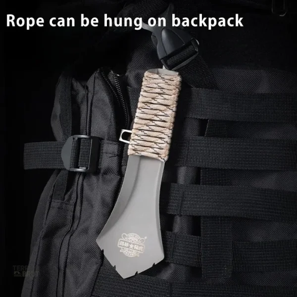 Pelle de survie légère avec corde antidérapante