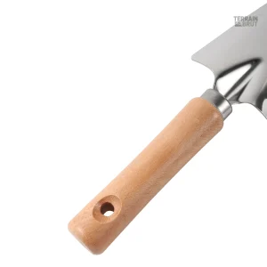 Pelle de jardin acier inoxydable avec manche en bois