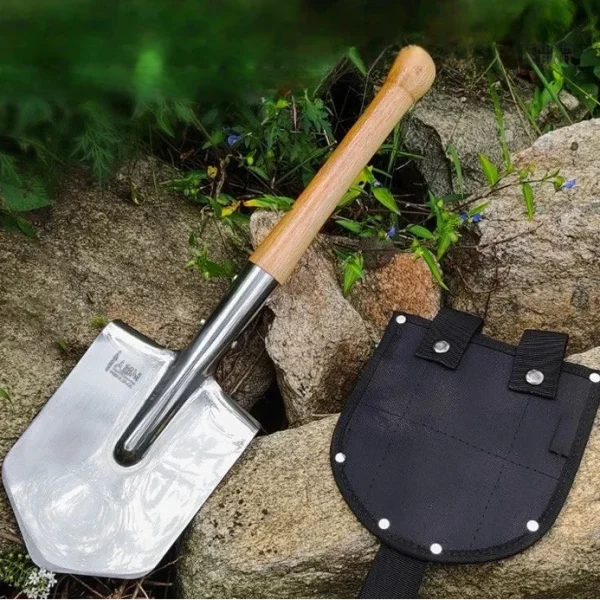 Pelle de jardinage en acier inoxydable avec étui de transport