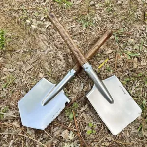 Pelle de survie compacte en acier inoxydable pour camping