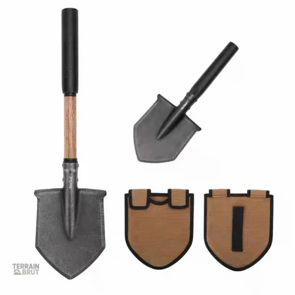 Pelle télescopique multifonction en acier inoxydable pour camping