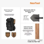 Outil de camping pratique avec tête télescopique et matériau durable