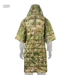 Poncho camouflage Ghillie avec capuche pour airsoft