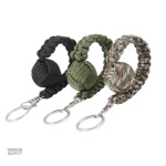 Porte-clés paracorde avec boule acier pour défense personnelle