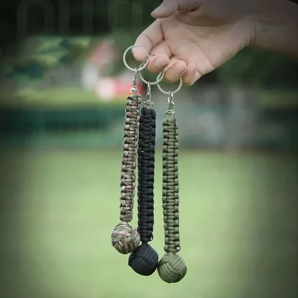 Porte-clé en paracorde robuste pour protection personnelle