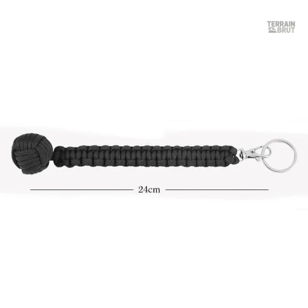 Boucle de paracorde avec élément défensif en métal