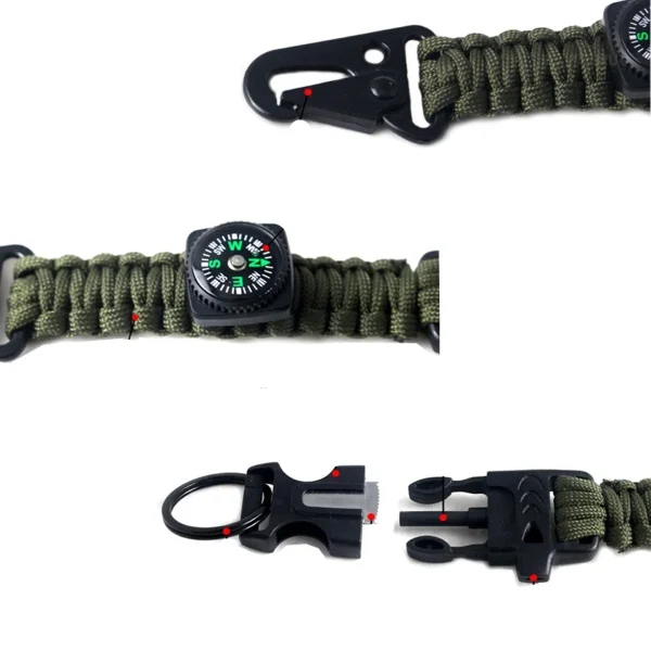 Accessoire de survie : porte-clés multifonction