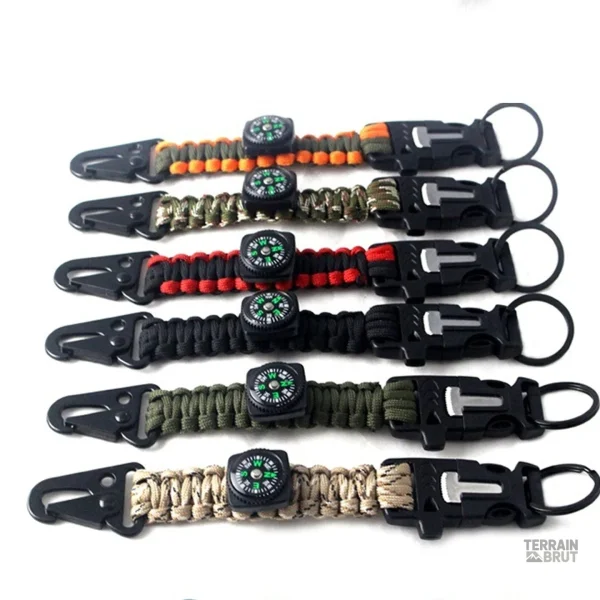 Porte-clés pratique avec boussole pour aventuriers