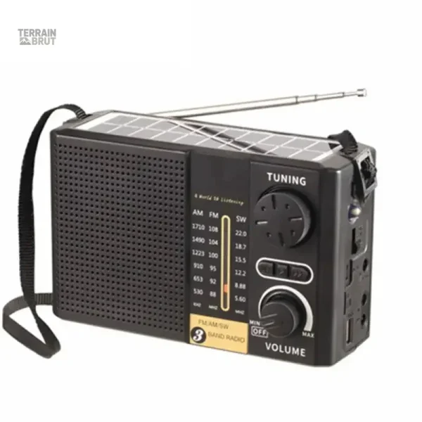 Radio de Survie Solaire FM/AM/SW compacte et efficace