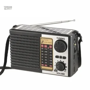Radio de survie avec énergie solaire pour informations essentielles