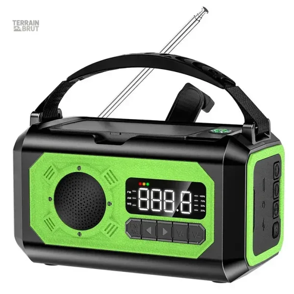 Radio Solaire Manivelle, outil essentiel de survie