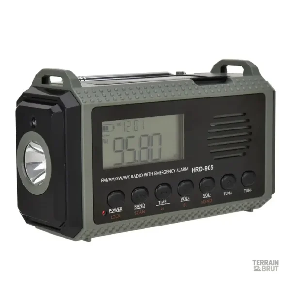 Radio Solaire Manuelle 10000 mAh pour survivalistes