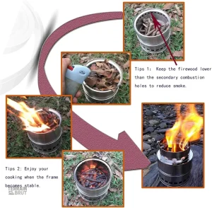 Réchaud de survie léger, idéal pour aventures