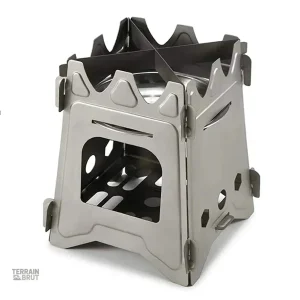 Réchaud de survie pliable, idéal pour les aventures en plein air