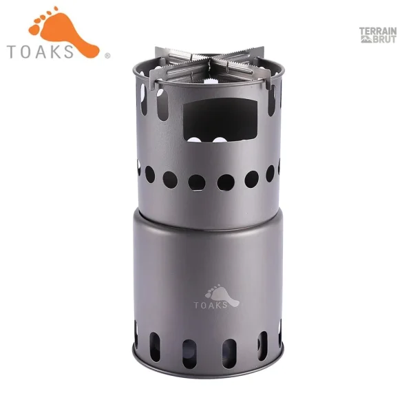 Réchaud de survie en bois pour repas en extérieur