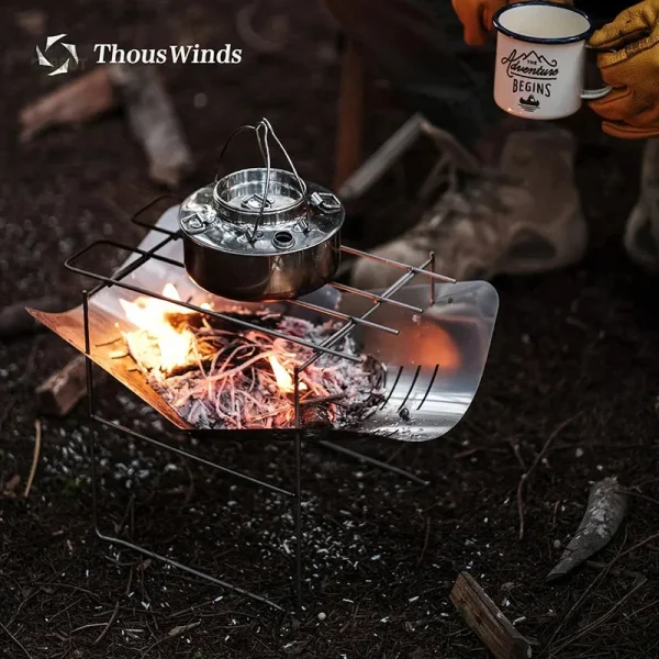 Réchaud compact pour repas en plein air, design pliable