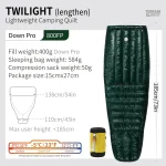 Sac de couchage pratique pour les voyages légers