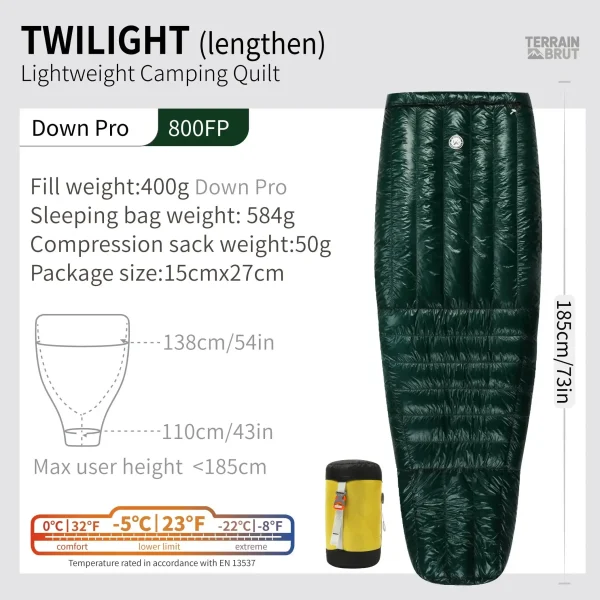 Sac de couchage pratique pour les voyages légers