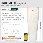 Sac de couchage facile à transporter pour voyages