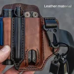 Sac pratique en cuir pour équipements de camping et chasse
