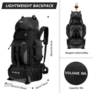 Sac robuste noir, parfait pour vos excursions en nature