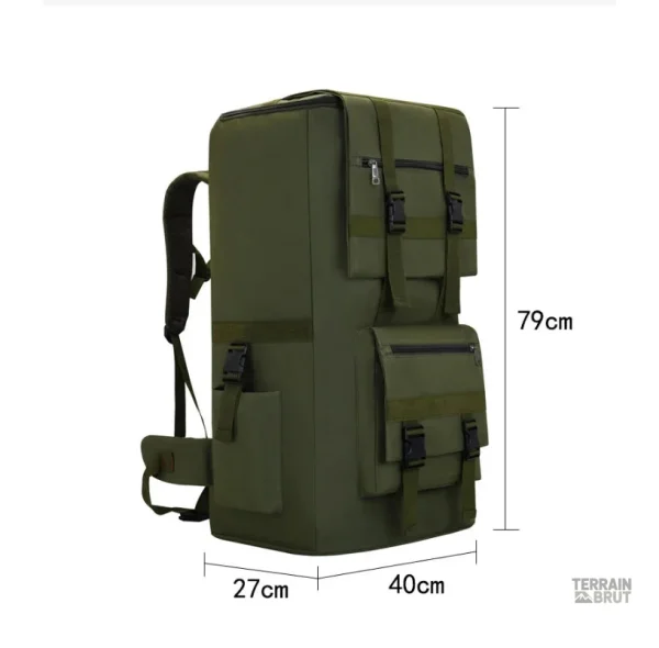 Sac à dos vert robuste pour les activités de survie