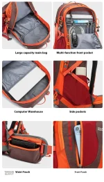 Sac à dos rouge dynamique pour les aventuriers