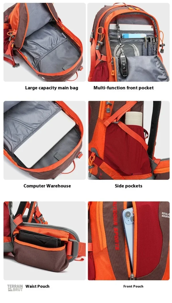 Sac à dos rouge dynamique pour les aventuriers