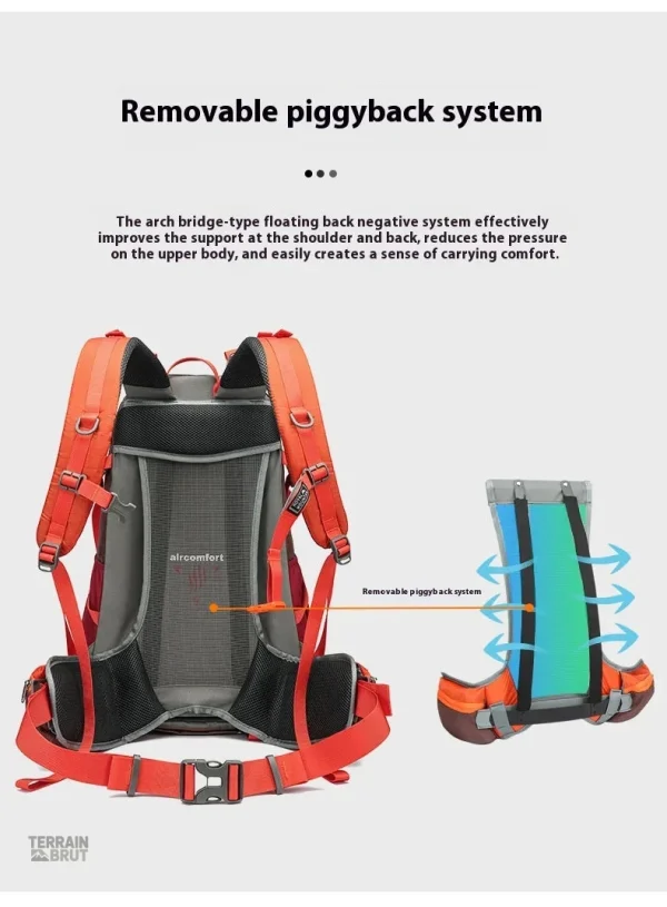 Sac à dos de survie, design rouge accrocheur