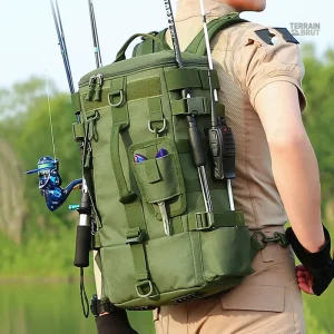 Sac tactique vert pour les aventures en plein air