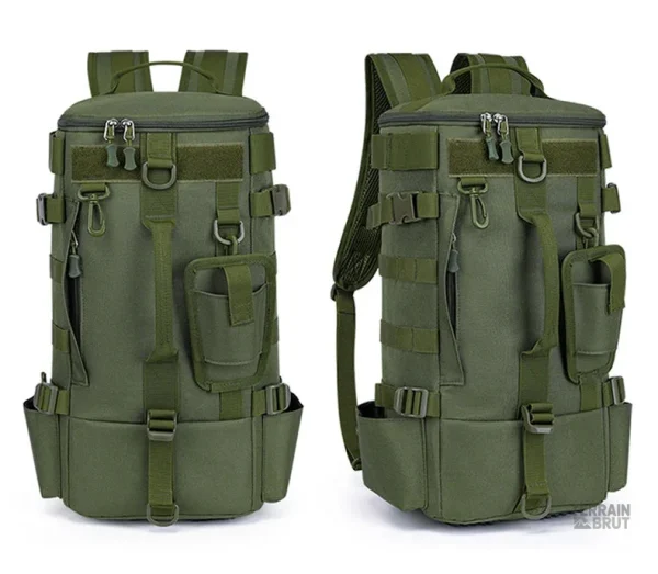 Sac à dos vert, parfait pour les escapades en nature