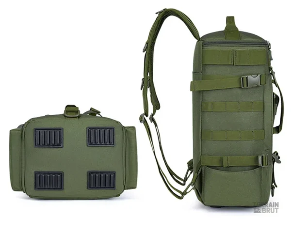 Sac tactique vert avec bretelles ajustables